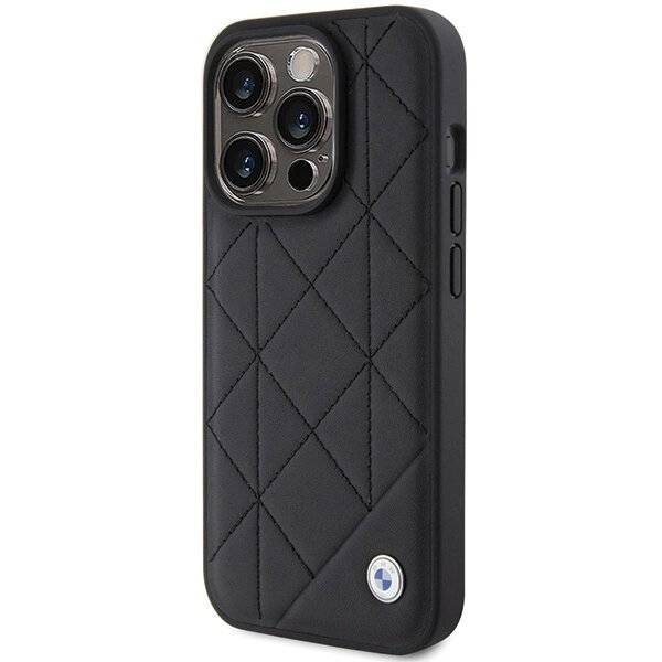 BMW Leder-Stepphülle iPhone 15 Pro Max – Schwarz-2