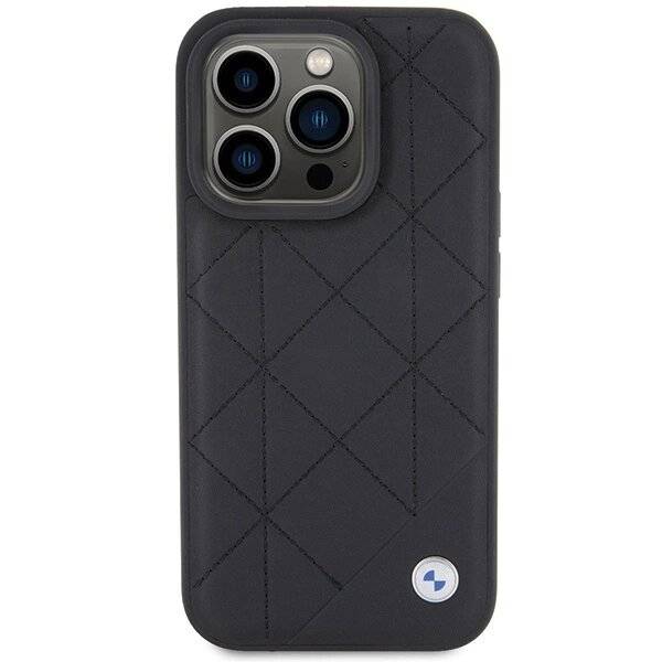BMW Leder-Stepphülle iPhone 15 Pro Max – Schwarz-3