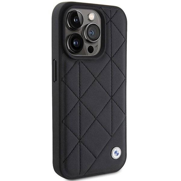 BMW Leder-Stepphülle iPhone 15 Pro Max – Schwarz-4