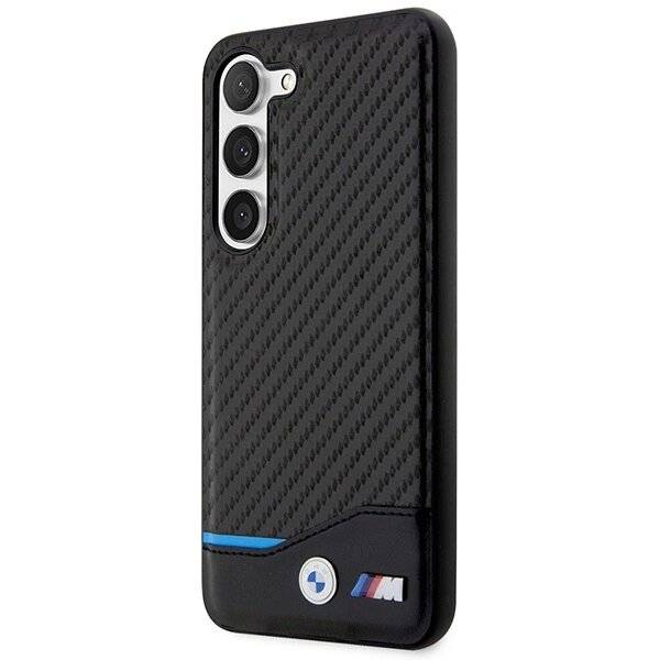 BMW Leder Carbon Hülle Samsung Galaxy S23+ - schwarz-2