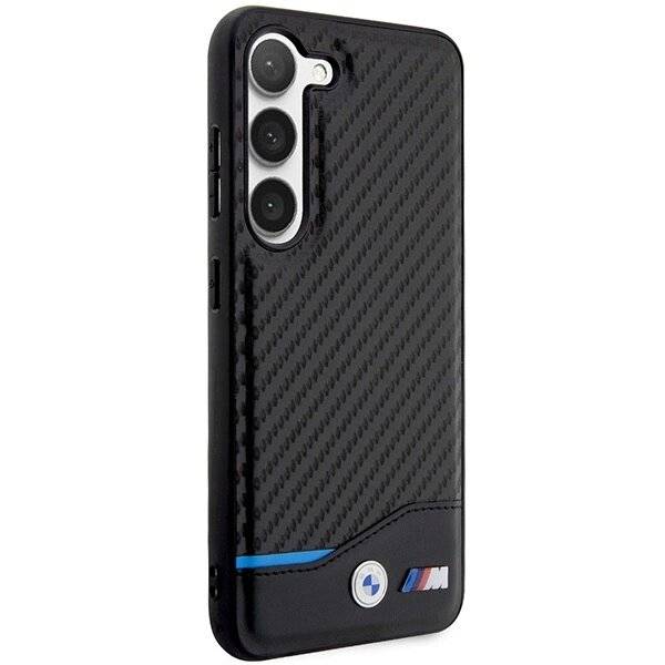 BMW Leder Carbon Hülle Samsung Galaxy S23+ - schwarz-4
