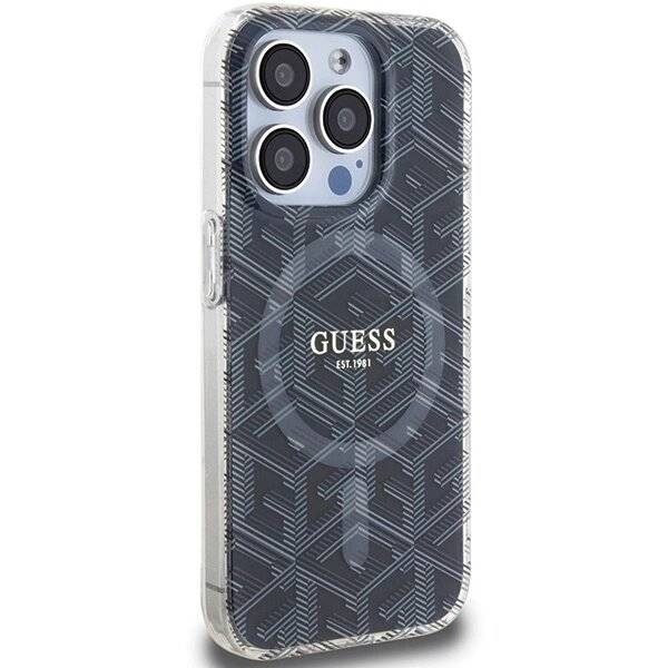 Guess IML GCube MagSafe Hülle iPhone 15 Pro Max – Schwarz-3