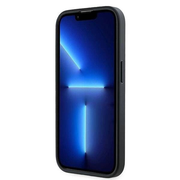 Karl Lagerfeld Diagonal Quilted Script Hülle iPhone 14 Pro – Schwarz-4