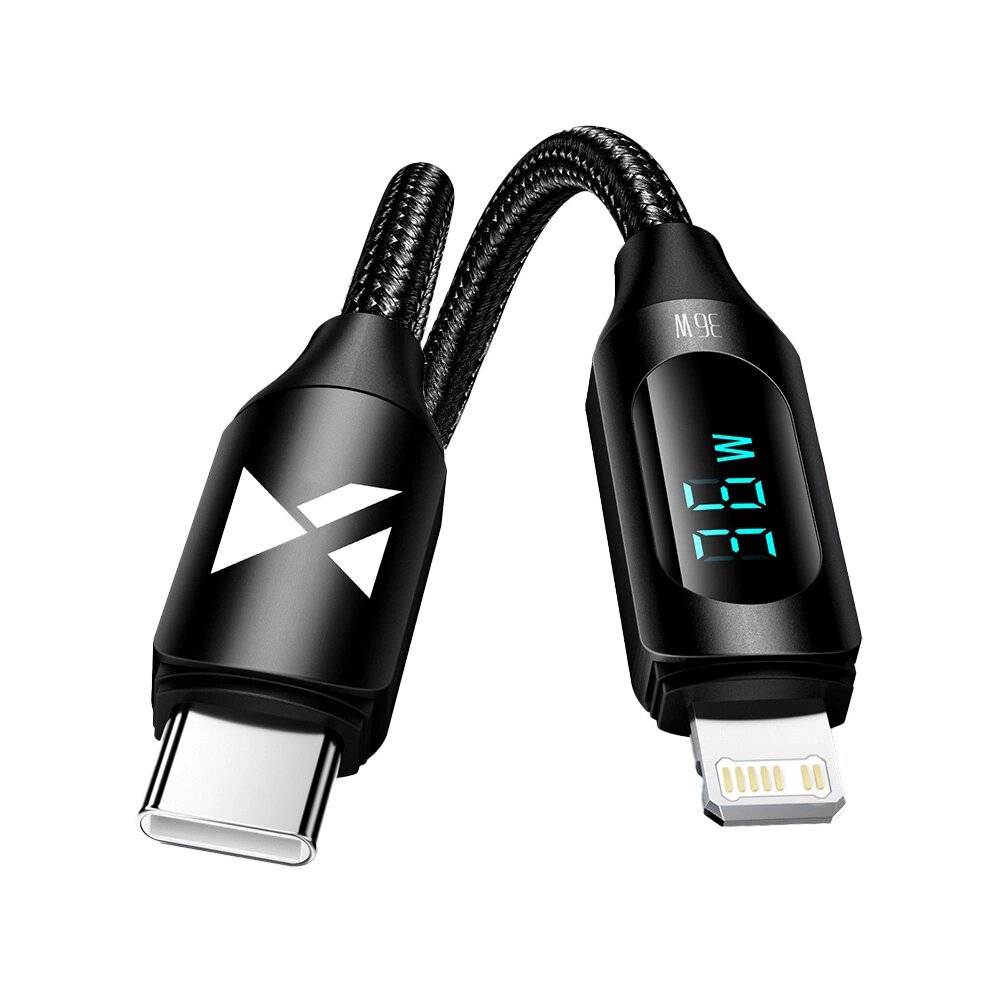 Symbolbild für Wozinsky WUCLC1 Lightning – USB-C-Kabel 36 W 480 Mbit/s 1 m Schwarz