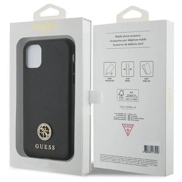Guess Strass Metall Logo iPhone 11 / Xr 6.1″ Hülle - Schwarz-1