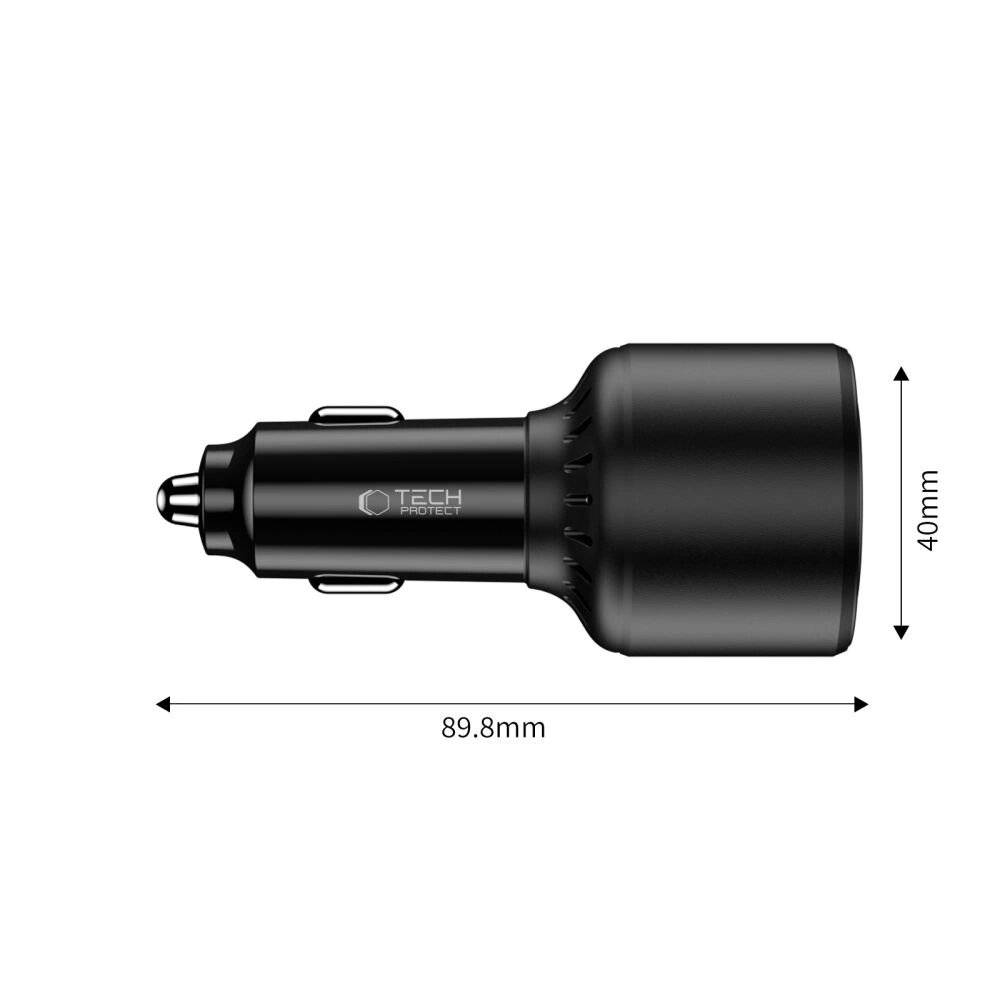 Symbolbild für CC04 3-Port PD175W Autoladegerät - schwarz