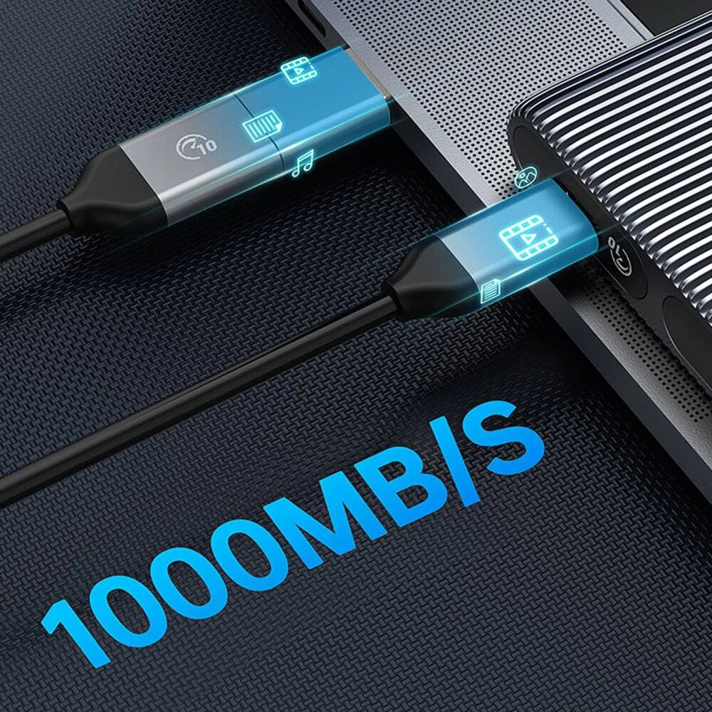 Orico AM2C3-2N Dual-Disk-Caddy zwei M.2 NVME USB-C 3.2 10Gb/s-Laufwerke - Grau-3