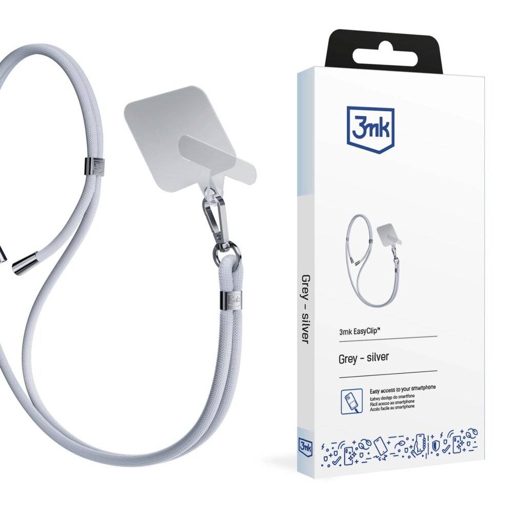 3mk EasyClip Smartphone-Lanyard – Grau-5