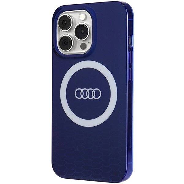 Audi IML Big Logo MagSafe Hülle iPhone 13 Pro / - blau-1