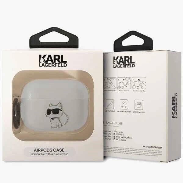 Symbolbild für Karl Lagerfeld KLAP2HNCHTCT Airpods Pro 2 Abdeckung transparent Ikonik Choupette