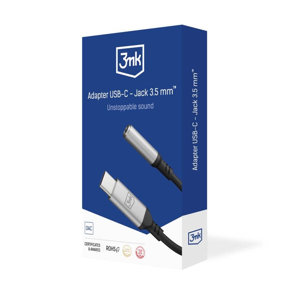 3mk USB-C-Adapter – 3,5-mm-Miniklinke Silber-2