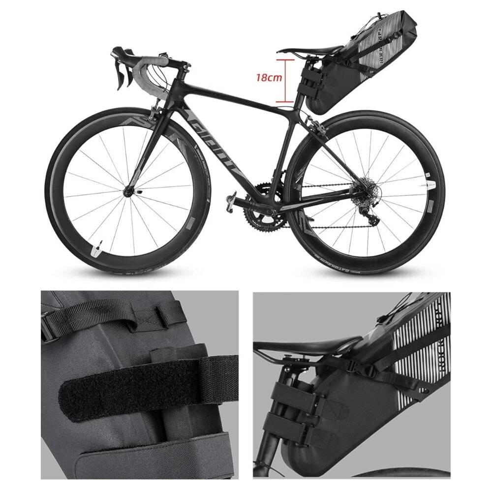 Rockbros AS-013 10L Satteltasche - Schwarz-3