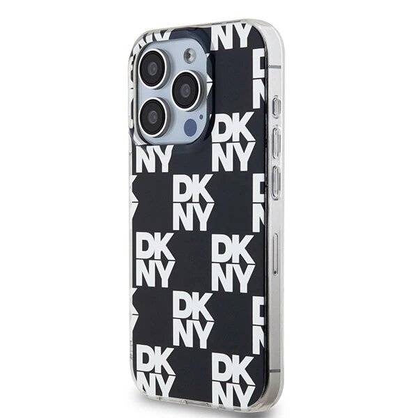 DKNY IML Checkered Mono Pattern Hülle iPhone 15 Pro – Schwarz-3