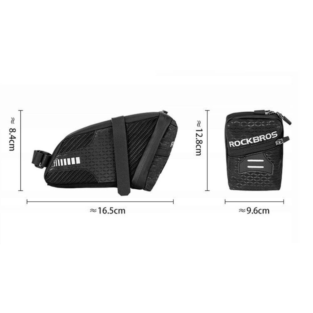 Rockbros C29-BK wasserdichte Fahrradtasche unter Sattel – schwarz-2