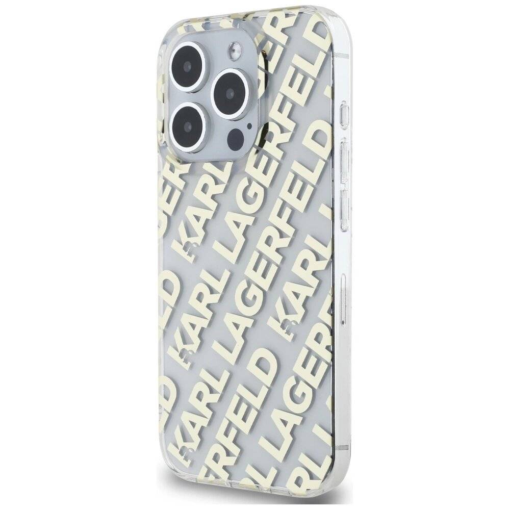 Karl Lagerfeld IML Fullover Logo Hülle iPhone 15 Pro – Gold-2