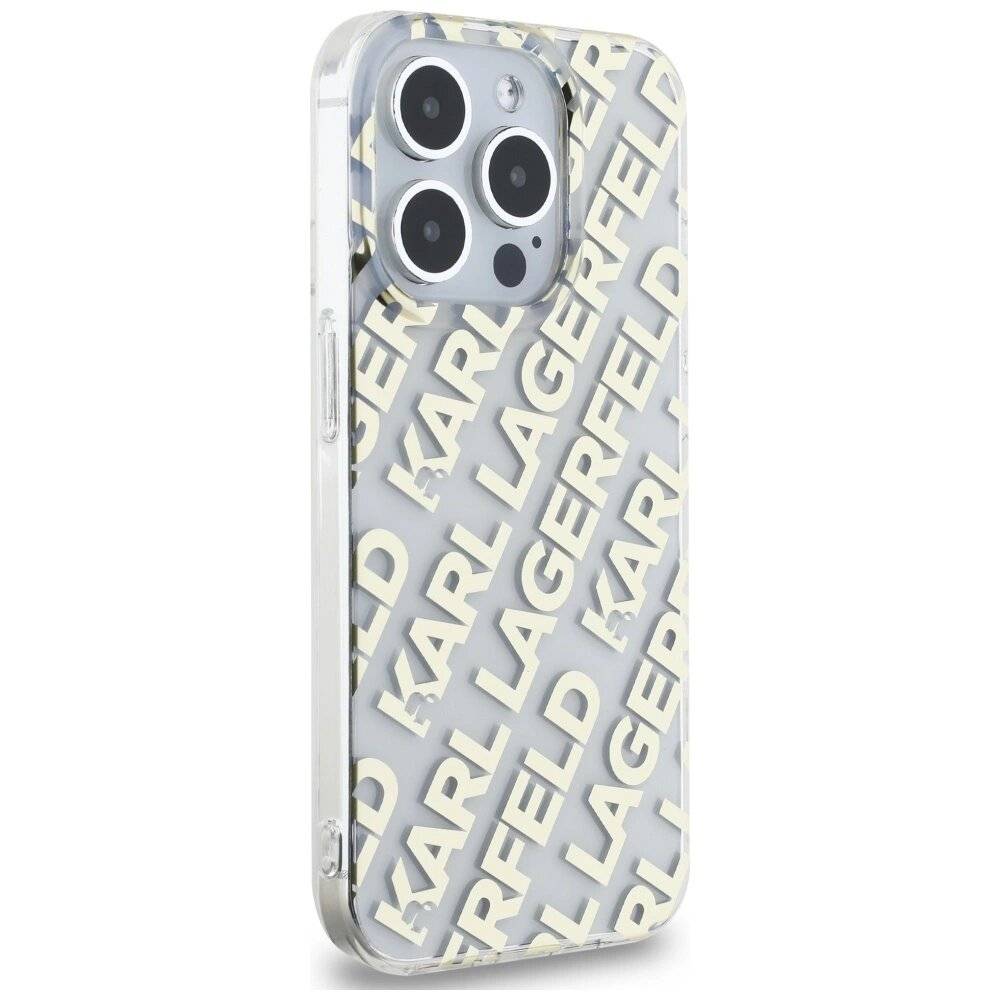 Karl Lagerfeld IML Fullover Logo Hülle iPhone 15 Pro – Gold-4