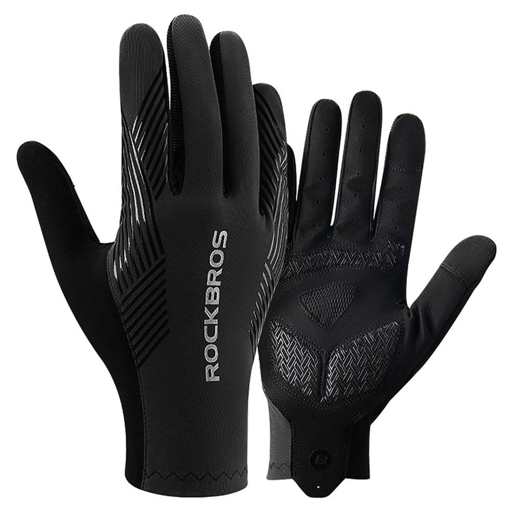 Rockbros Fahrradhandschuhe Frühling/Sommer/Herbst, Full, Größe: XXL - Schwarz-5