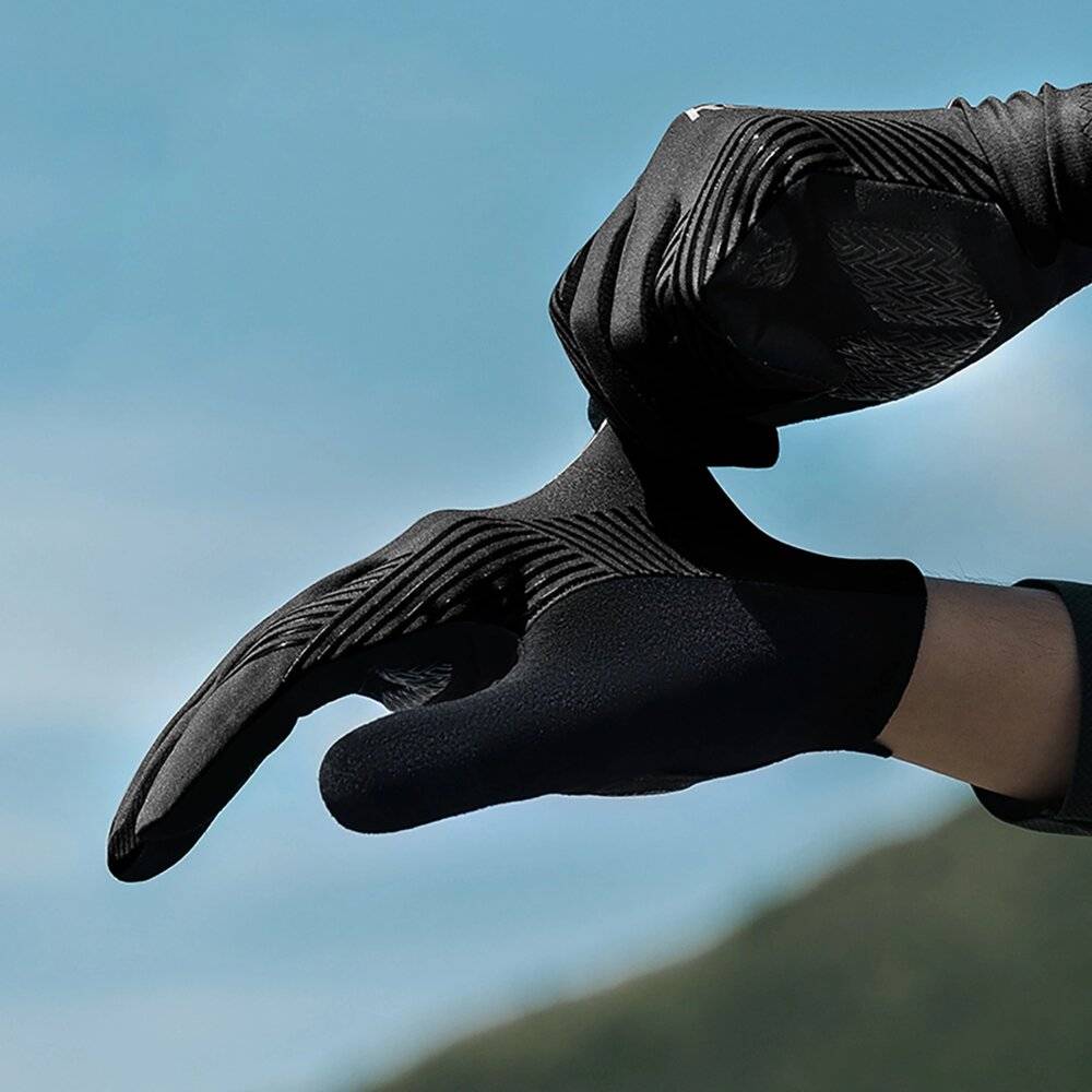 Rockbros Fahrradhandschuhe Frühling/Sommer/Herbst, Full, Größe: XXL - Schwarz-3