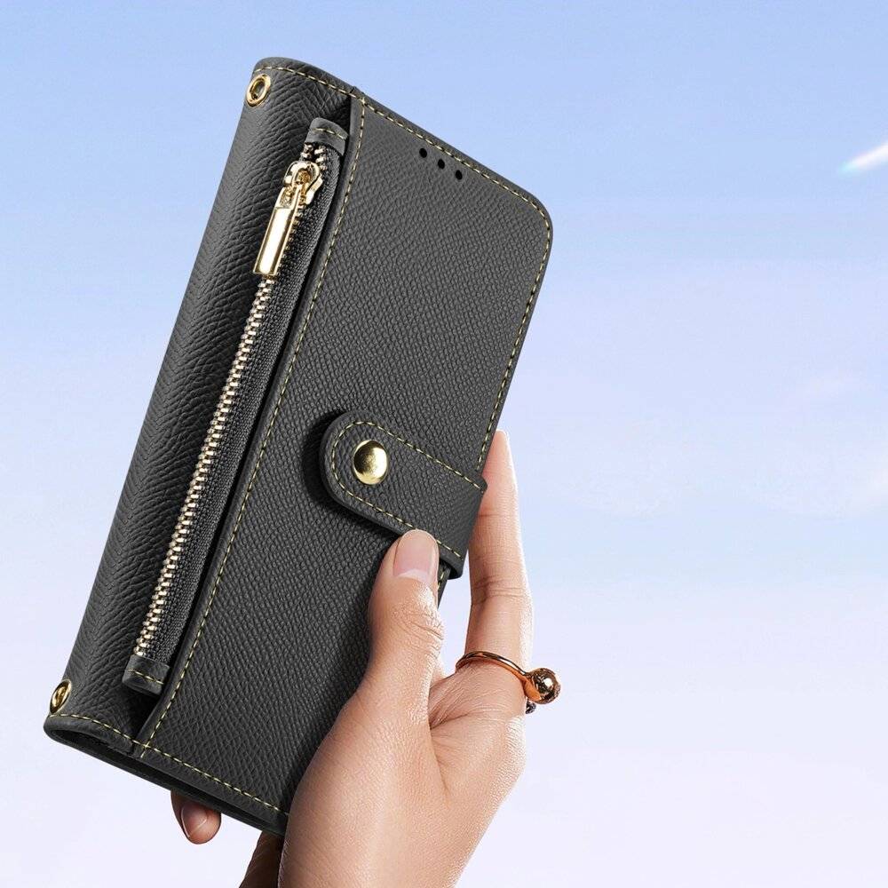 Dux Ducis Lawa Lederhülle iPhone 16 Pro - Schwarz-4