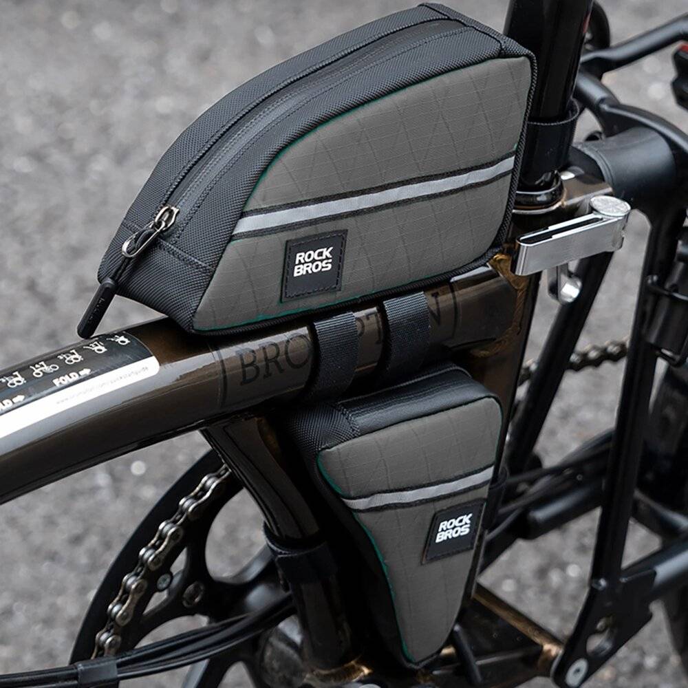 Rockbros Triangle Fahrrad Rahmentasche 0.8l - Schwarz-3