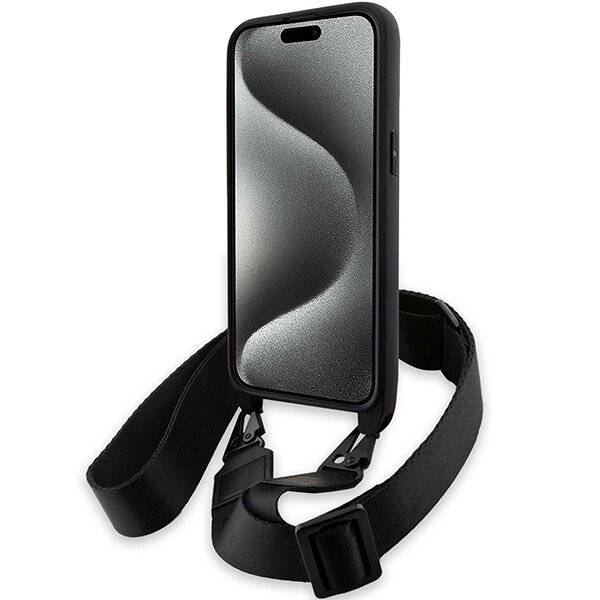 BMW M Edition Carbon Tricolor Lines & Strap Hülle iPhone 15 Pro Max – Schwarz-2