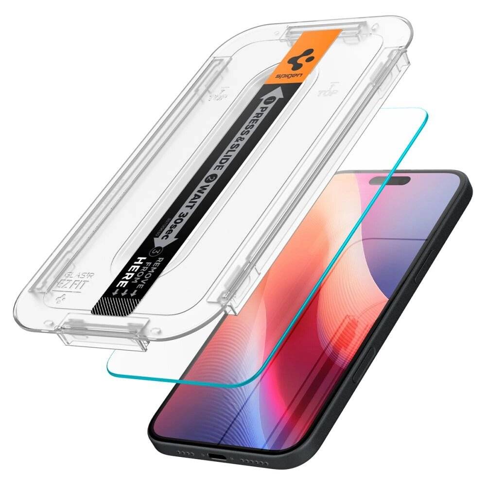 Spigen Glas.tR EZ Fit gehärtetes Glas iPhone 15/16-2