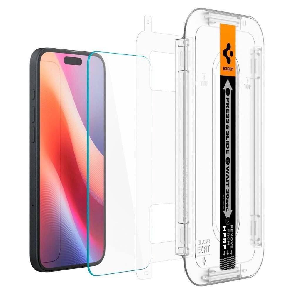 Spigen Glas.tR EZ Fit gehärtetes Glas iPhone 15/16-4