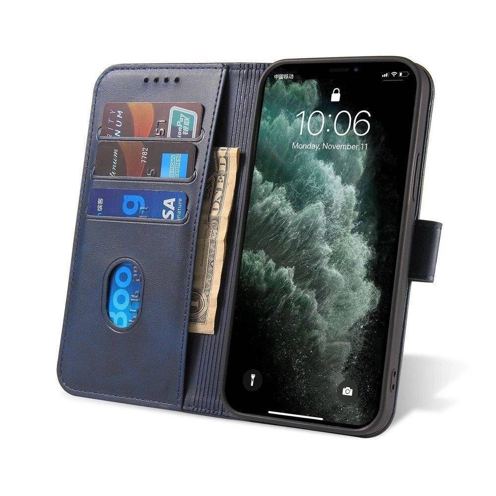 Magnet Case elegante Hülle Überschlag Standfunktion Samsung Galaxy A73 blau-4