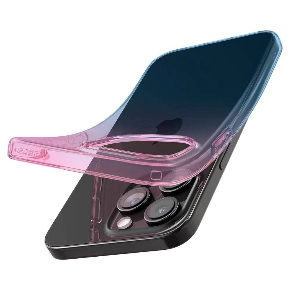Spigen Liquid Crystal Hülle iPhone 15 Pro – Rosa Blau-4