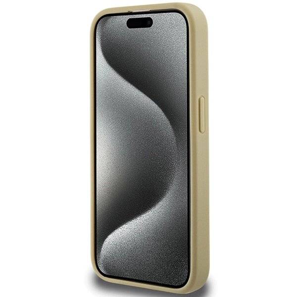 Hello Kitty Leather Head MagSafe Hülle iPhone 15 Pro – Gold-4