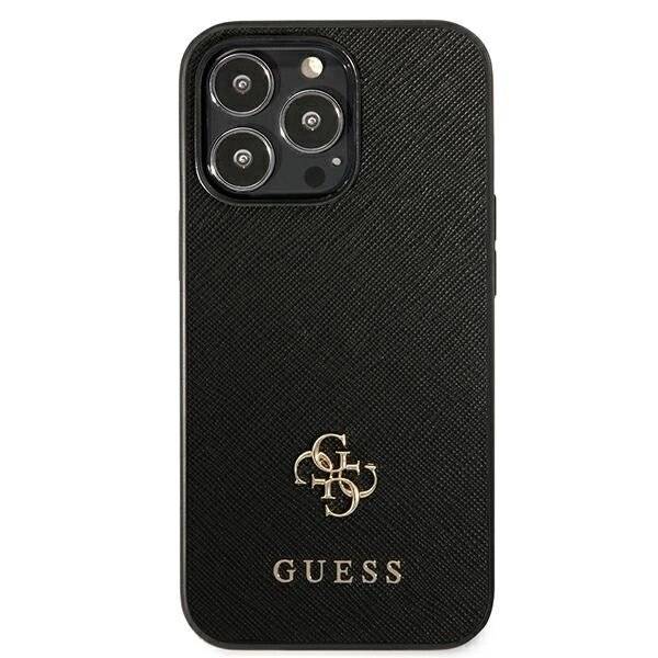 Guess Saffiano 4G Small Metal Logo Case iPhone 13 Pro / 6.1″ - Schwarz-3