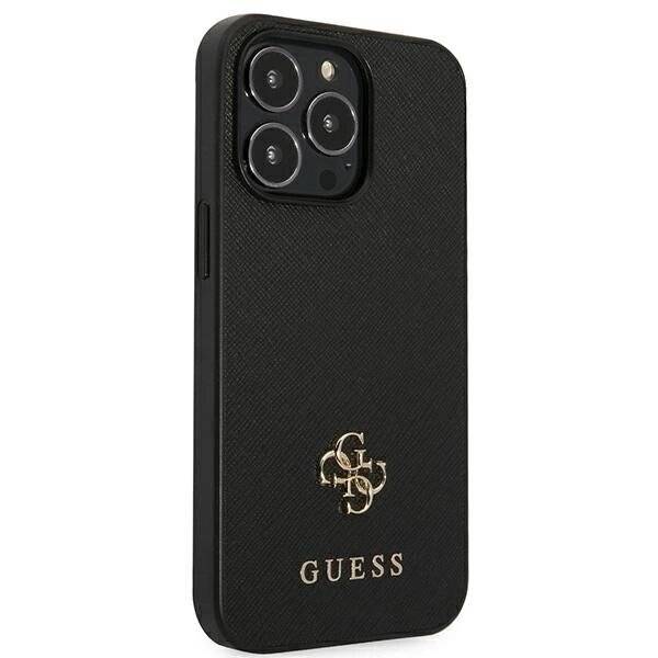 Guess Saffiano 4G Small Metal Logo Case iPhone 13 Pro / 6.1″ - Schwarz-4