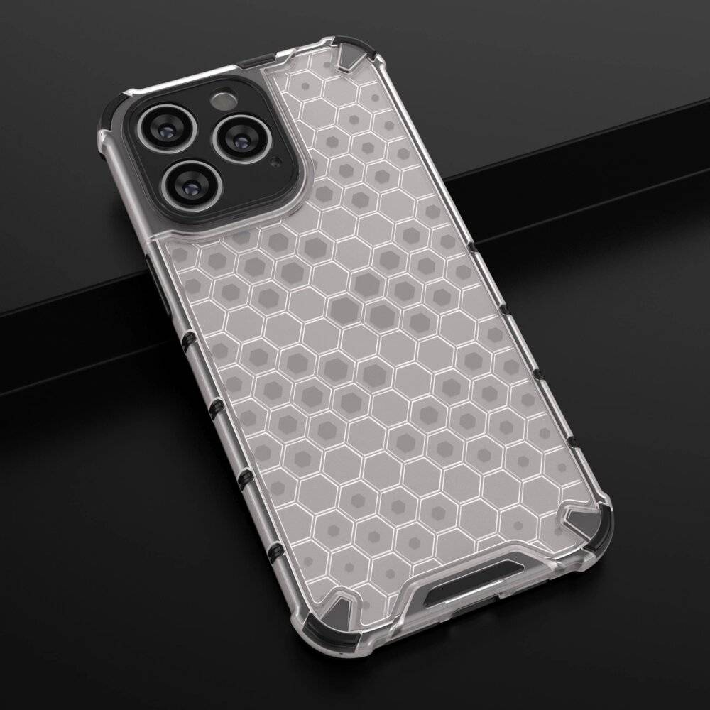 Wabenhülle iPhone 14 Pro gepanzerte Hybridhülle schwarz-4