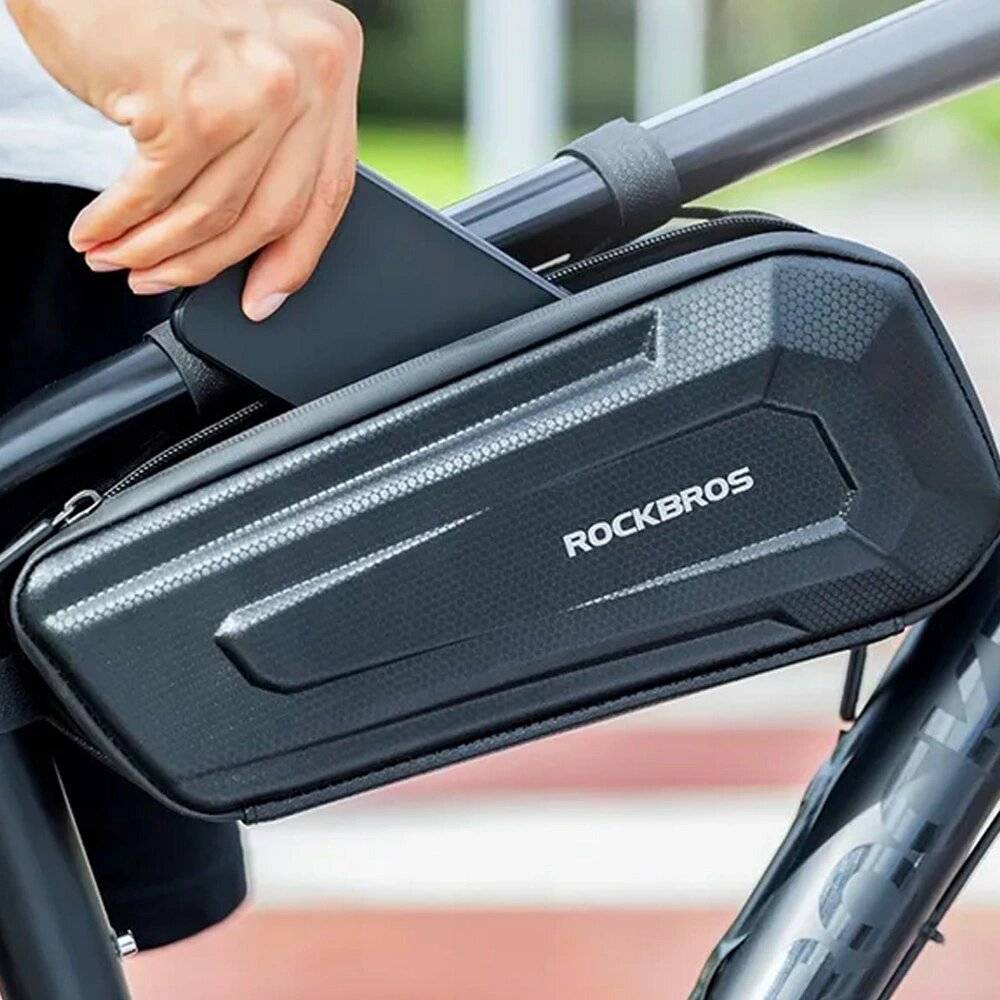 Rockbros B67 wasserdichte Fahrradtasche Rahmen – Schwarz-1