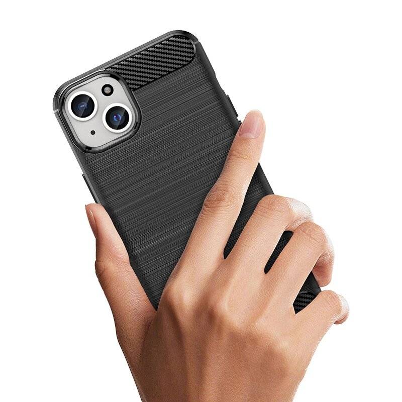 Flexible Carbon-Musterhülle iPhone 15 Plus Carbon Case – Schwarz-4