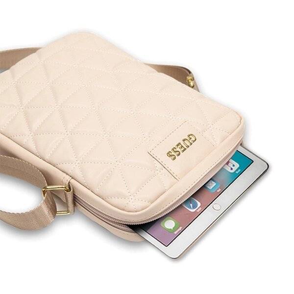 Symbolbild für Guess Bag GUTB10QLPK 10″ rosa/rosa gesteppte Tablet-Tasche
