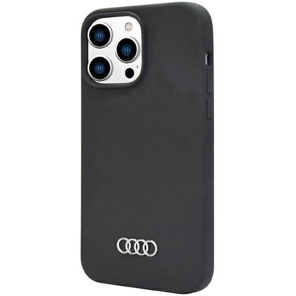 Audi Silikonhülle iPhone 14 Pro Max 6,7″ schwarz/schwarz Hardcase AU-LSRIP14PM-Q3/D1-BK-2