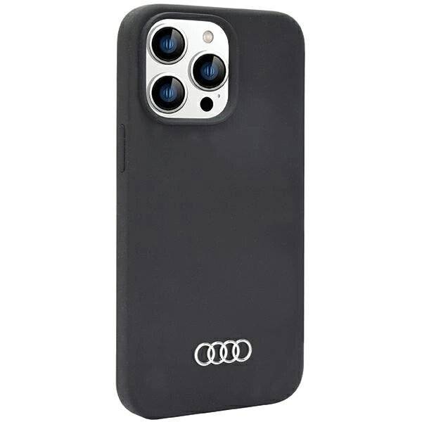 Symbolbild für Audi Silikonhülle iPhone 14 Pro Max 6,7″ schwarz/schwarz Hardcase AU-LSRIP14PM-Q3/D1-BK