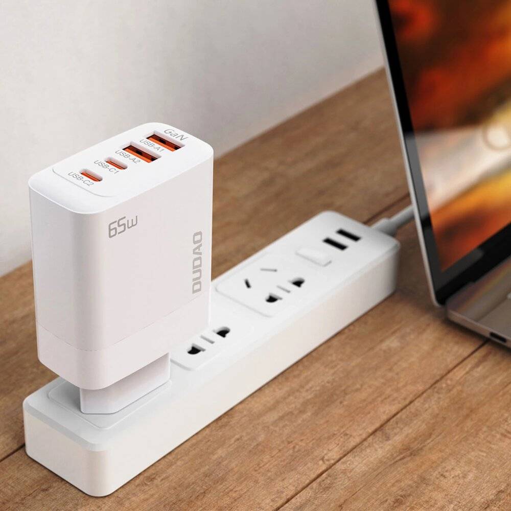 Preisbild für Dudao A65EU GaN-Netzwerkladegerät 2xUSB-A / 2xUSB-C PD 65W - Weiß