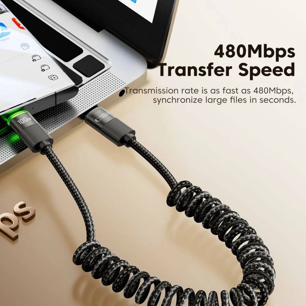 Tech-Protect UB20T Ultraboost USB Typ-C PD100W/5A Kabel 180 cm – schwarz-3