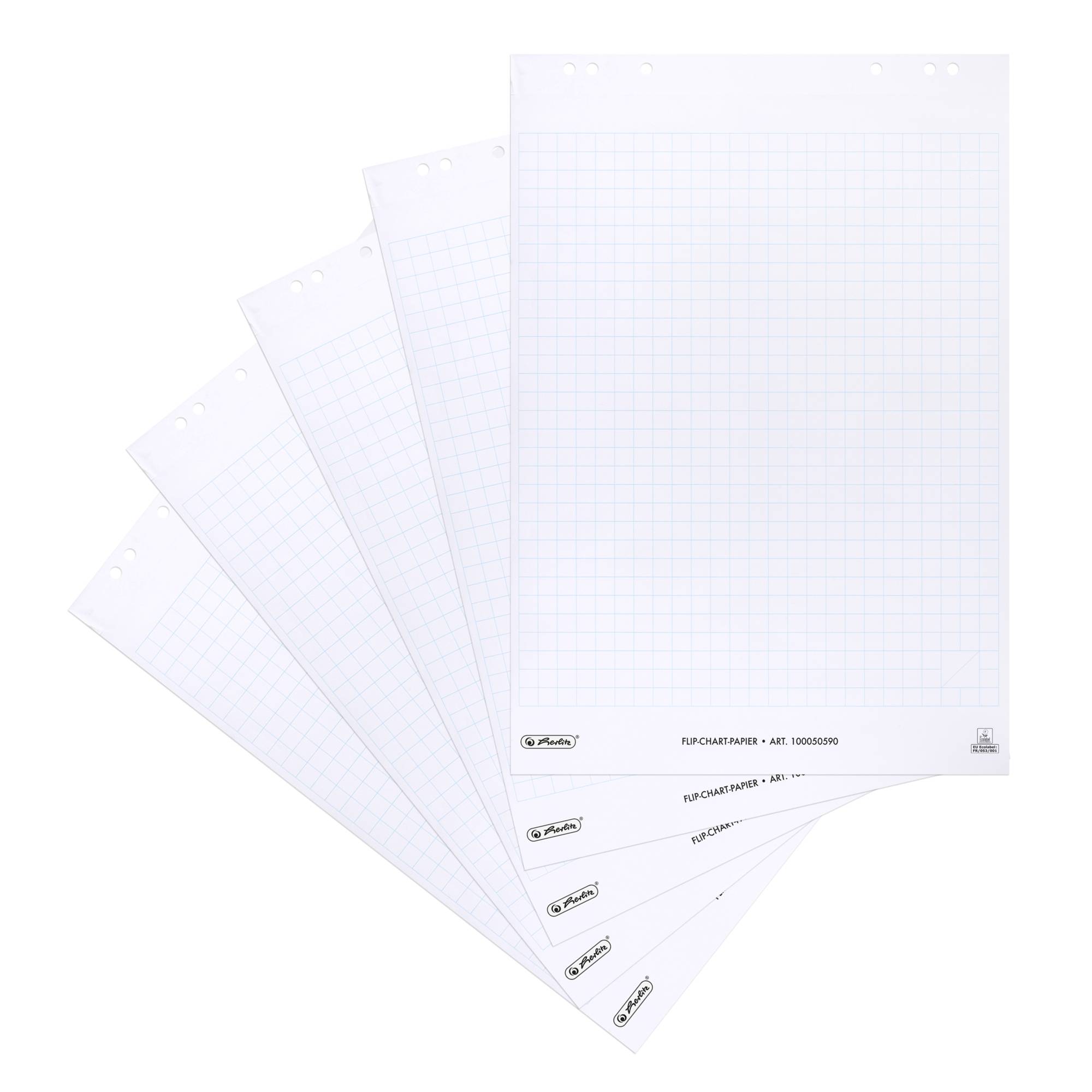 Herlitz Flipchartblock 80g 68x99cm 20Bl kar 100050590-0