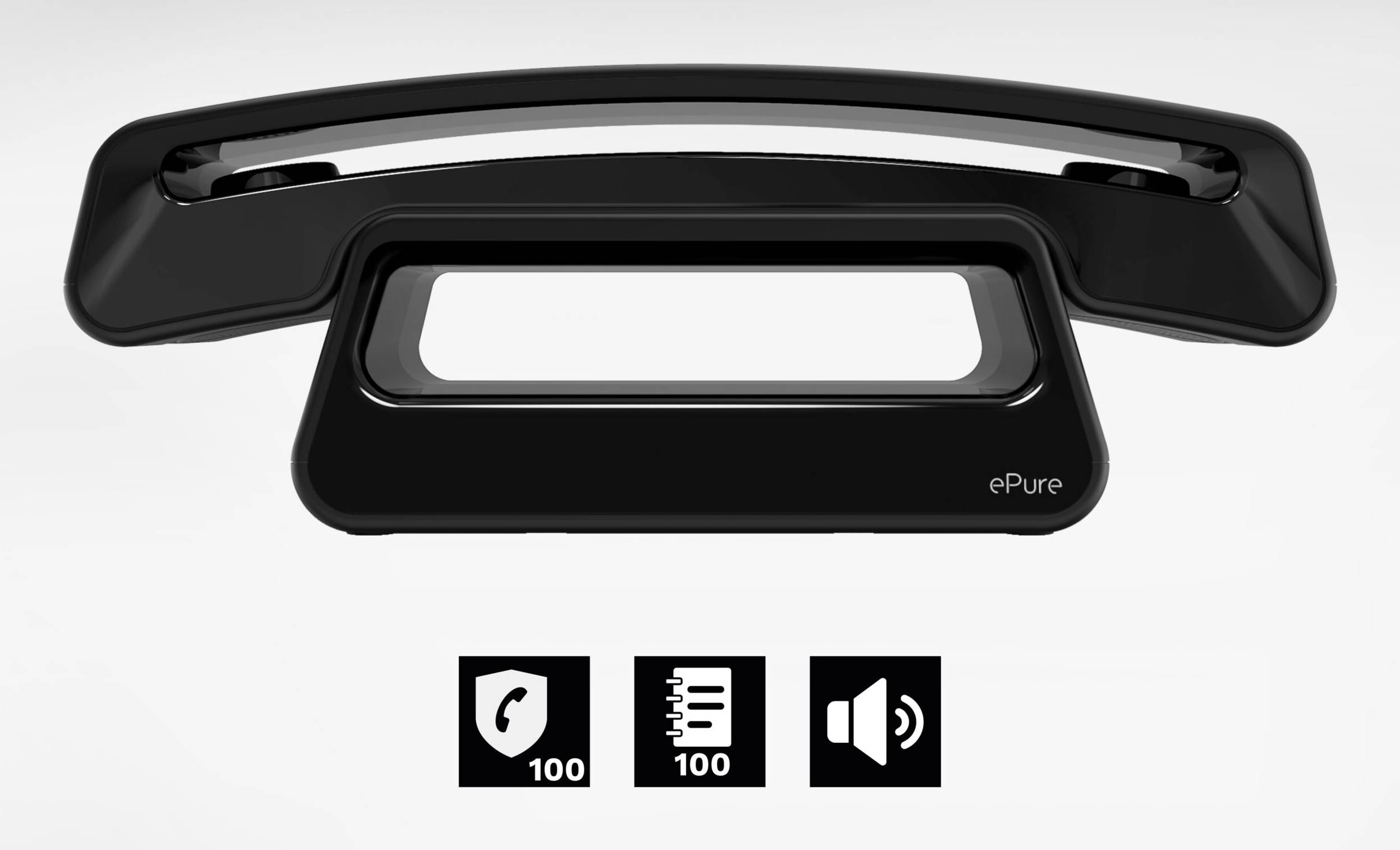 Alcatel ePure Iconic Festnetztelefon DECT - Schwarz-0