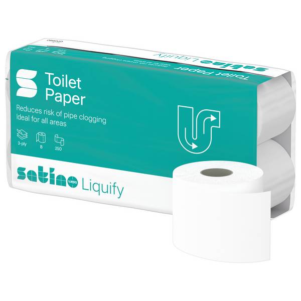Satino Toilettenpapier Liquify 3lg. 250Blatt ws 8St 070560