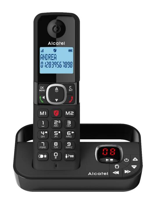 Alcatel F860 - DECT Schnurlostelefon - Großes Display-0