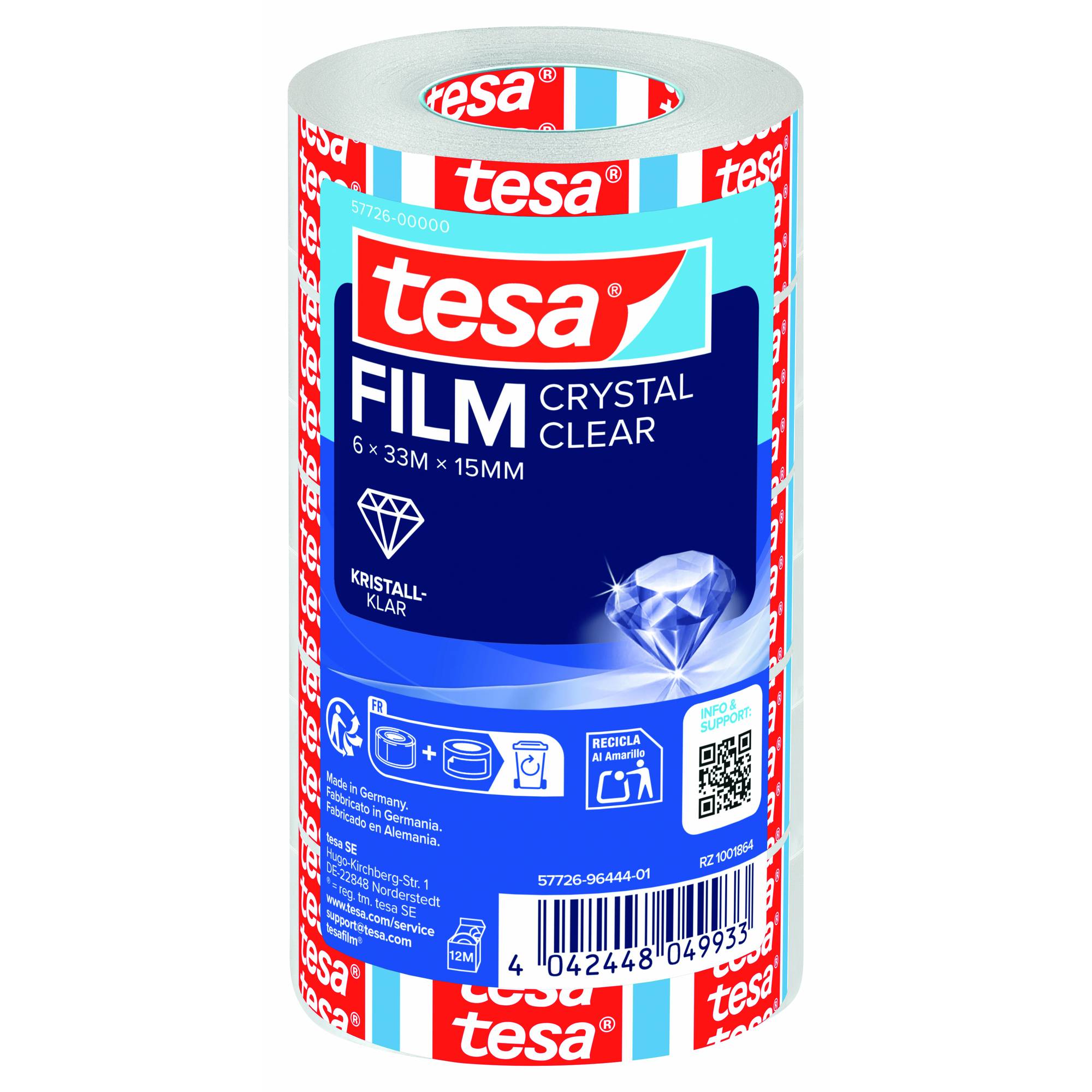 Klebefilm 15mmx33m kristallklar 6 St./Pack. - Artikel: 164231800-0
