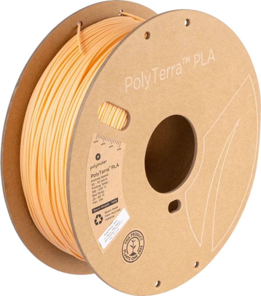 Polymaker 70863 PolyTerra PLA Filament PLA geringerer Kunststoffgehalt 1.75 mm 1000 g Pastell-Orange 1 St.-1