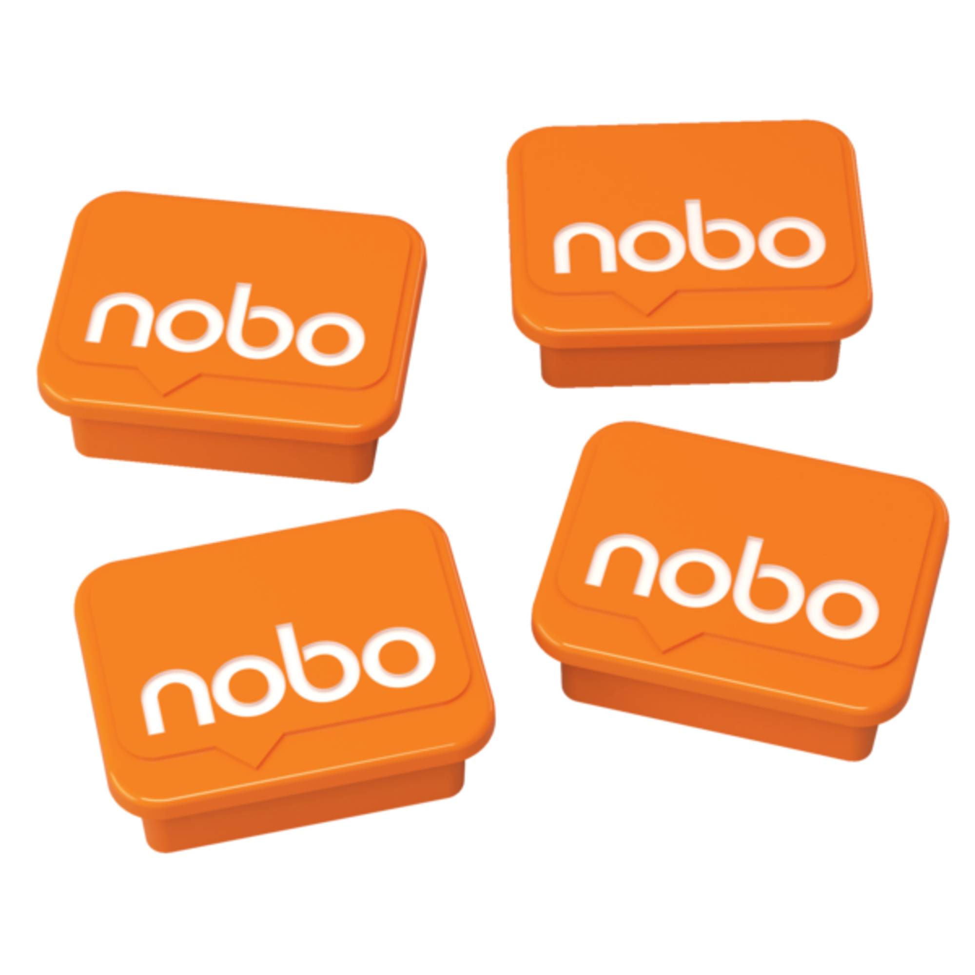 Nobo Magnet 18x22mm orange 4 St./Pack. 1905327