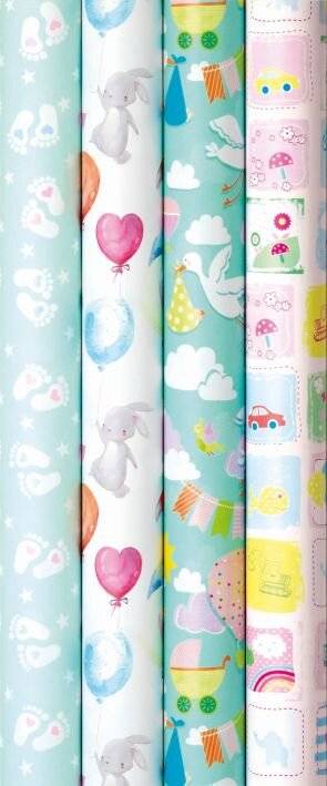 ZOEWIE Geschenkpapier Baby 200 x 70 cm-0