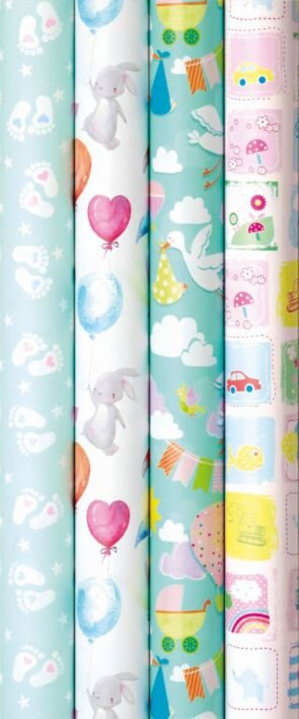 ZOEWIE Geschenkpapier Baby 200 x 70 cm