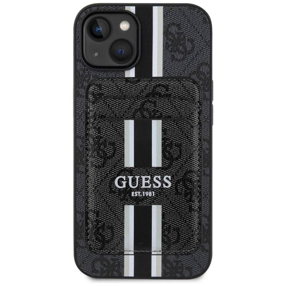 Symbolbild für Guess 4G Stripes Case Magsafe Wallet iPhone 15 Schwarz